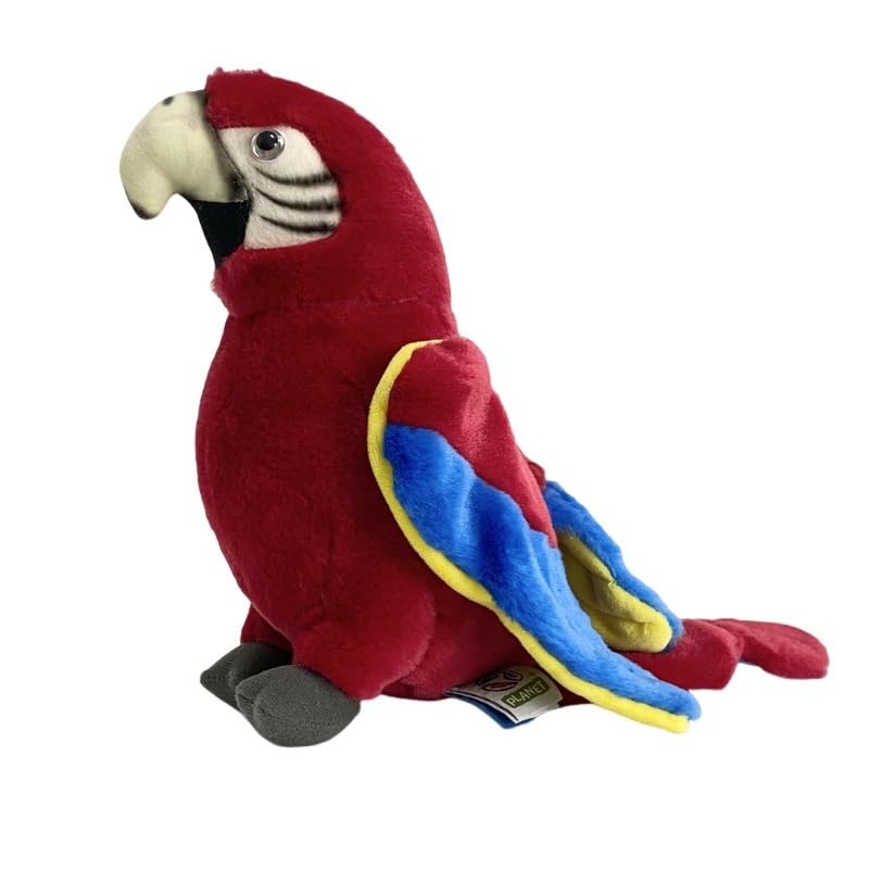 Ara rouge en peluche doux : perroquet réaliste pour décoration et cadeau