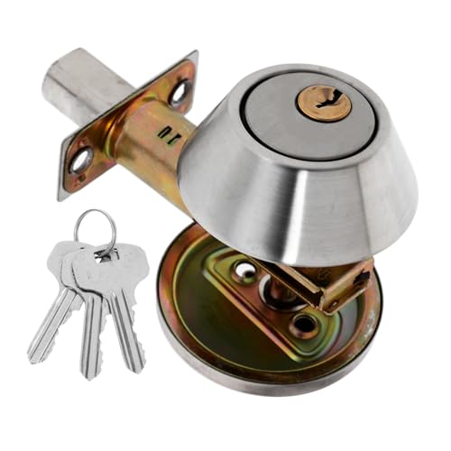 FUTUREORYY Locking Auxiliary Lock Heavy Duty Deadbolt Lock for Interior Doors One Sided Deadbolt Secure Entry for Bedroom Doors