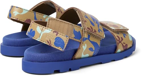 Camper Brutus Sandal - Sandals For Girls - Beige,Blue,Red, Size 31, Smooth Leather - 7