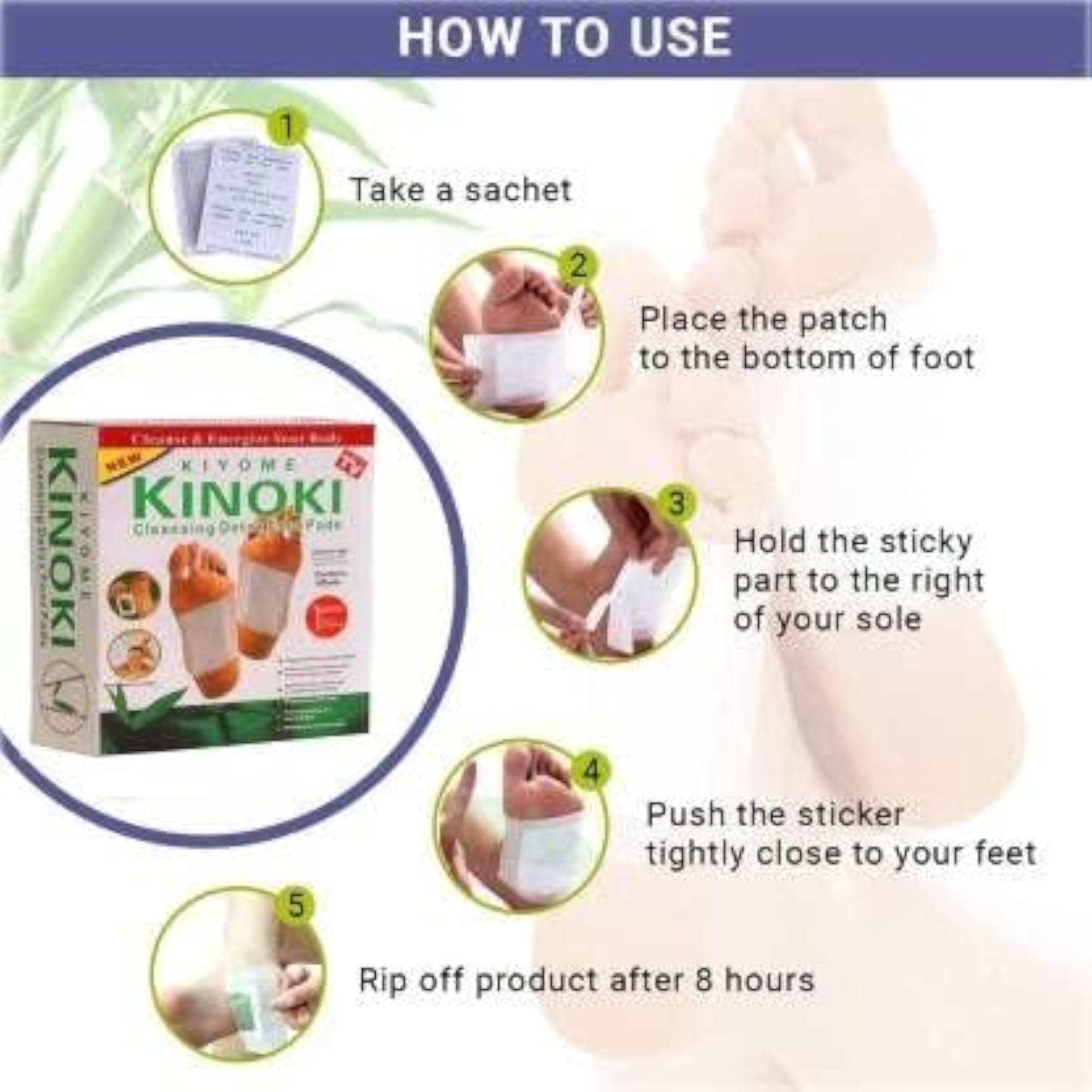 Kinoki Premium Detox Foot Pad, Cleansing Patches