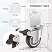 Humagineer 2 Inch Side Mount Casters Set of 4 - No Noise Rubber L-Shaped Caster Wheels, Total Capacity 600 LBS, Non Marking Plate Swivel Wheels for Furniture, Planter, Crib, Cabinet, DIY Project