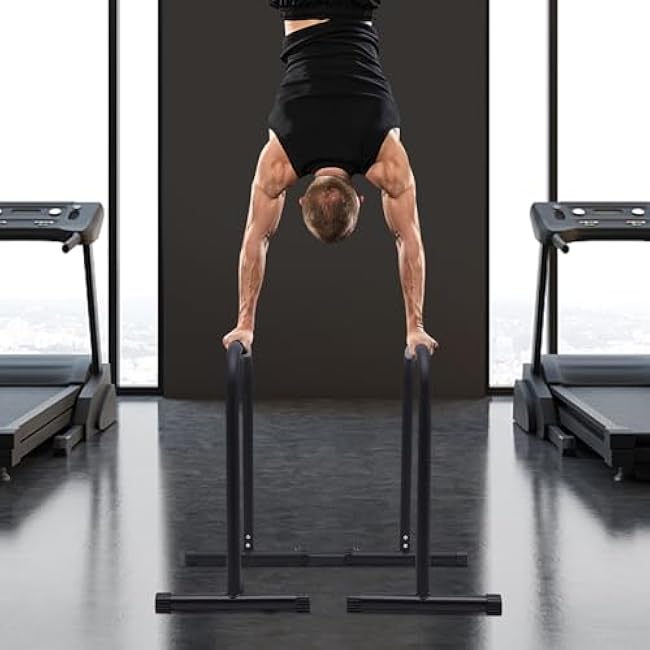 440lbs Adjustable Dip Bar, Heavy Duty Calisthenics Dip Station with Adjustable Parallel Dip Bars, Home Dip Stand Body Press Bar Parallel Bars Dip Equipment for Calisthenics, Strength Training