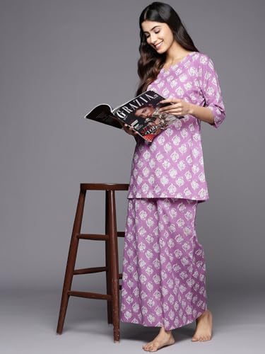 Image of Libas Printed Cotton Night Suit