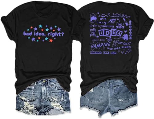 JINTING Women's Music Tour Graphic Shirt - Concert Merch Fans Lover Outfit