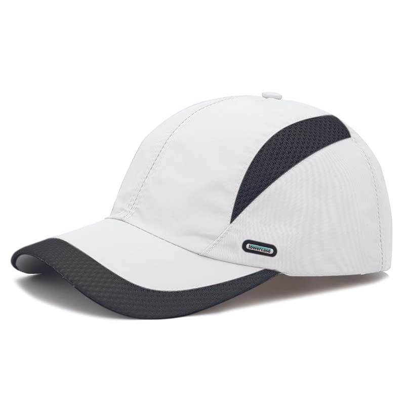 Image of lowercase Caps Men, Summer Hat, Unisex Mens Branded with Adjustable Strap,All Sports Cricket, Gym, Sports for Men with Airholes Navy Blue