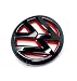 Gloss Black & Red Rear Boot Lid Badge Emblem For Golf 7 MK7 2012+ Size 110mm