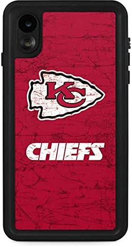 Skinit Waterproof Phone Case Compatible with iPhone XR - Officially Licensed NFL Kansas City Chiefs Distressed Design