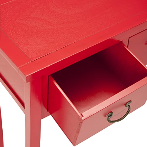 Safavieh Home Collection Cindy Farmhouse Hot Red 3-Drawer Console Table #TOP4