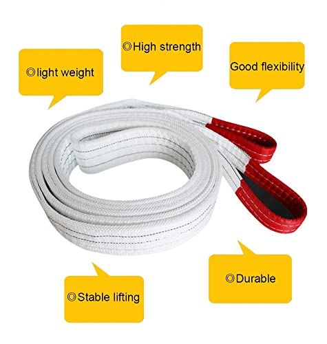 Lifting Strap Thicker Sling Lifting White Flat Sling Crane Sling Multi-Layer Weaving Lifting Strap for Large Furniture Rigging Straps Lifting Rope (Color : 3T, Size : 2M)