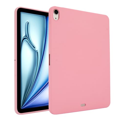 Coque iPad Air 13 M3 antichoc en caoutchouc TPU souple rose