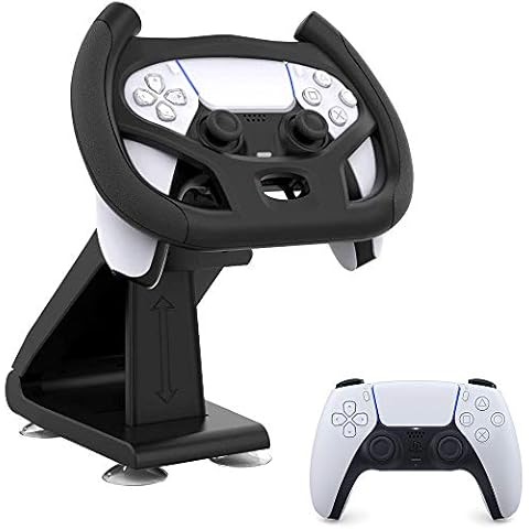 PS5 Gaming Racing Wheel, Meagadream Steering Wheel with4 Table Suction Cup for Sony PlayStation 5 Dualsense Controller (Controller Not Included) Cover