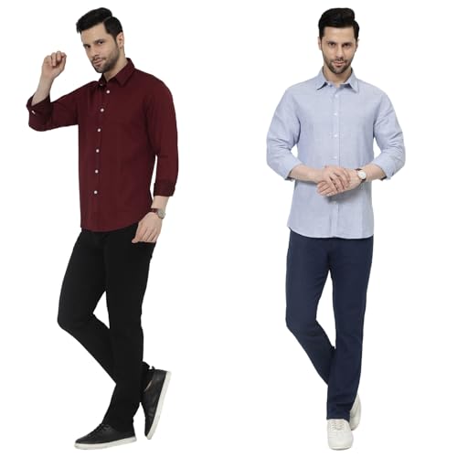 Image of DAIS Men's Stretchable Straight Fit Mid Rise Jeans, Pack of 2, (Combo of 2 Jeans)