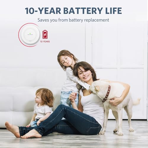 Image of 2-in1 Smoke and Carbon Monoxide Detectors (Not Hardwired), 10-Year Battery Photoelectric Smoke Alarm and CO Detector with Large Test /Silence Button, 2-Pack