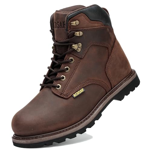 Work Boots for Men Waterproof Comfortable Anti-Fatigue Soft Toe Working Shoes Slip Resistant Construction Safety Work Boots3