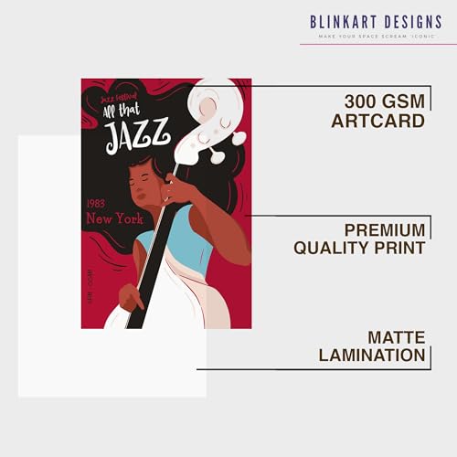 Image of BLINKART All That Jazz 1983 New York Wall Art Painting Print Design | Aesthetic Wall Decor Photo Artwork Frame Decoration Hanging Home Bedroom Living Room Office Wall Decor | T009 | 13x10 Inches