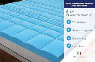 Nuvole di Sonno - Topper Serenity Matrimoniale 160x190 Ortopedico in Memory Foam Sfoderabile con Elastici Regolabili spessore 6 cm Correttore Made in Italy, Disp. Medico Detraibile nr. 2781798