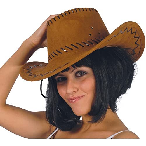 Cappello sceriffo, cowboy Guirca 13070 – Cappello Cowboy Marrone in Cuoio