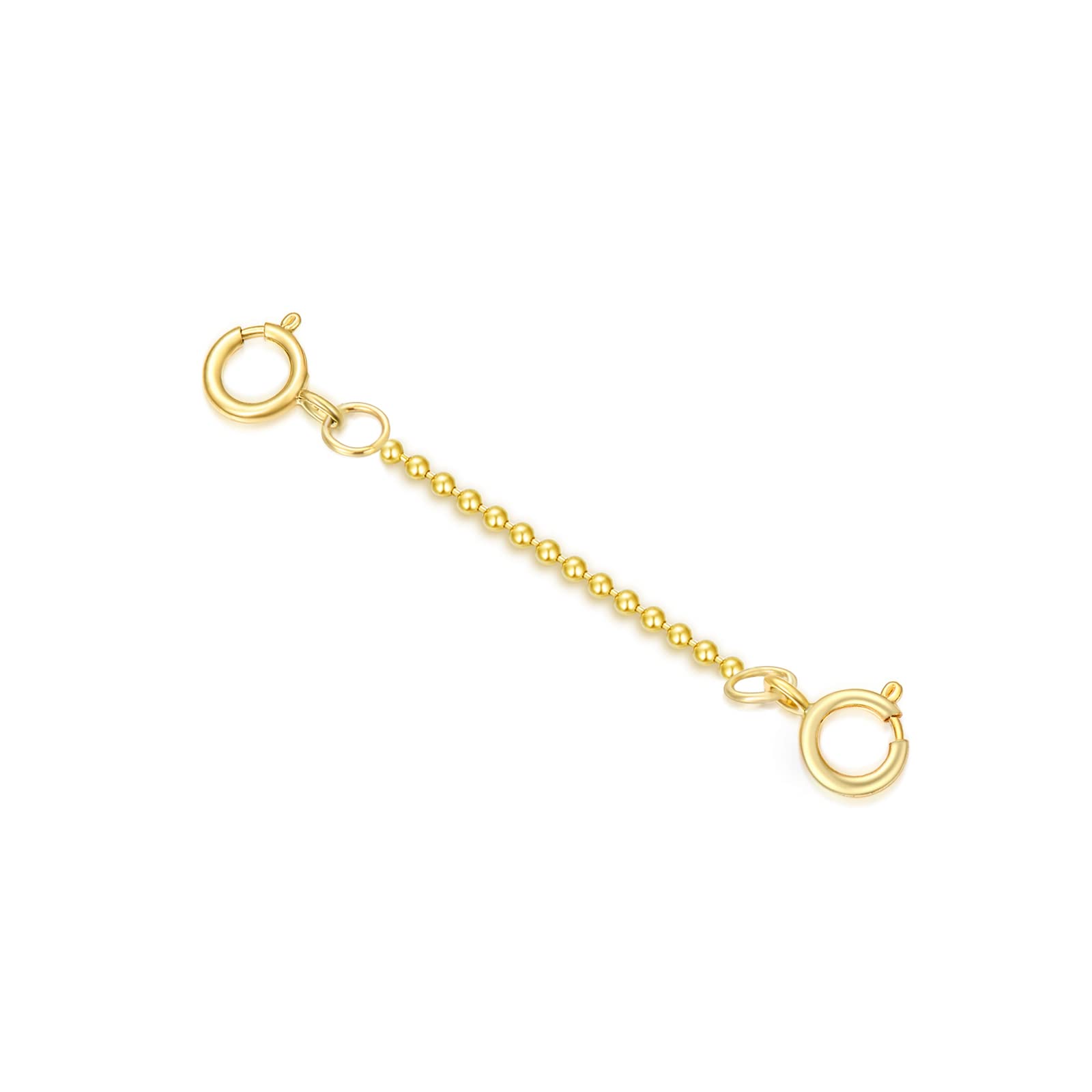 10k 14k Real Gold 1"/1.5"/2"/2.5"/3"/4"/5" Necklace Extender, Necklace Bracelet Extender Chain, Durable Gold Extender Chain, Adjustable Extension Chain for Necklace Bracelet Anklet