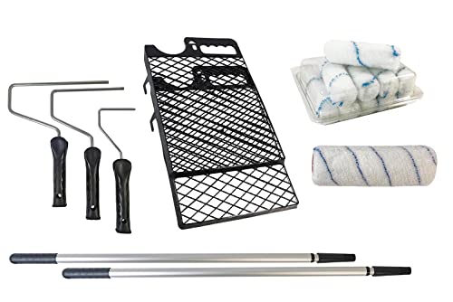 Professional Painter Set Paint Roller Telescopic Rod Plug Bracket Colour Grid 20 Pieces