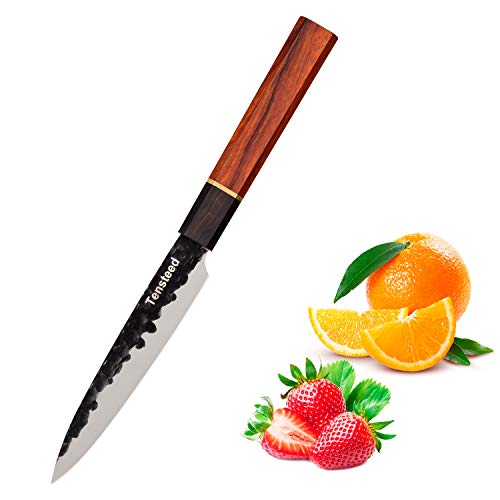 5 inch Utility knife 5 layer 9CR18MOV clad steel w/octagon handle fruit Knife