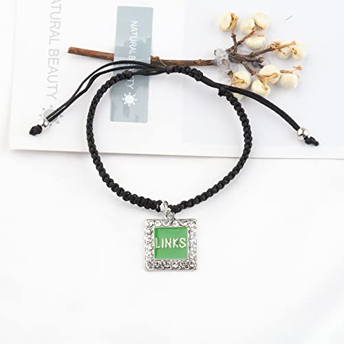 Ujims Sorority Gift Green Sorority Sister Brooch Pin Graduation Jewelry For Women Girl Greek Sorority Gift (Best Friend Rope Bracelet) #TOP1