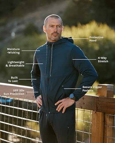 INTO THE AM Daybreak Performance Lightweight Windbreaker Jacket for Men S-4XL Athletic Workout Hoodie for Running Hiking Gym3