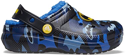 Crocs Kids' Classic Lined Batman Clog | Kids' Slippers, Navy, 9 Toddler #TOP4