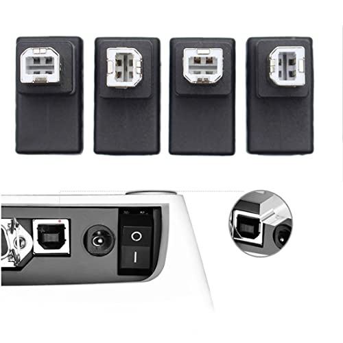 Chenyang CY USB 2.0 B Type Male to Female Extension Adapter Horizontal Vertical Angled 90 Degree for Disk Scanner UP Down Left Right Four Directions 4Pcs - Image 4