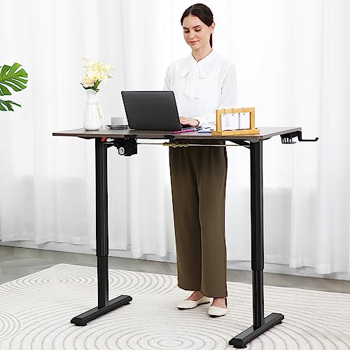 Image of Himimi Height-Adjustable Electric Desk, 110 x 60 cm, 73-113 cm, Brown, Standing /Sitting, Ergonomic, Gaming