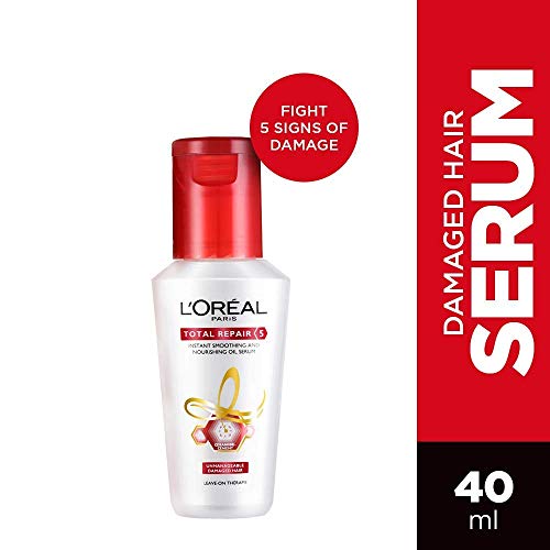 Image of L'Oreal Paris Total Repair 5 Advanced Repairing Shampoo, 640 ml, L'Oreal Paris Total Repair 5 Conditioner (175ml), L'Oreal Paris Hair Expertise Total Repair 5 Serum, 80ml( Set of 3)