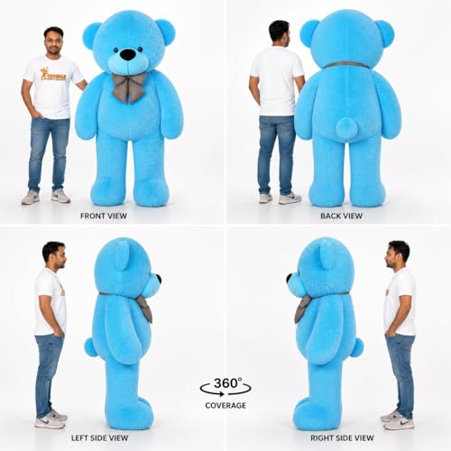 Image of Giant 7 Ft Sky Blue Teddy Bear for Girls | Big Size Soft Plush Toy | Jumbo Hugging Teddy Bear for Girlfriend, Kids | Birthday, Valentine Gift Large Teddy