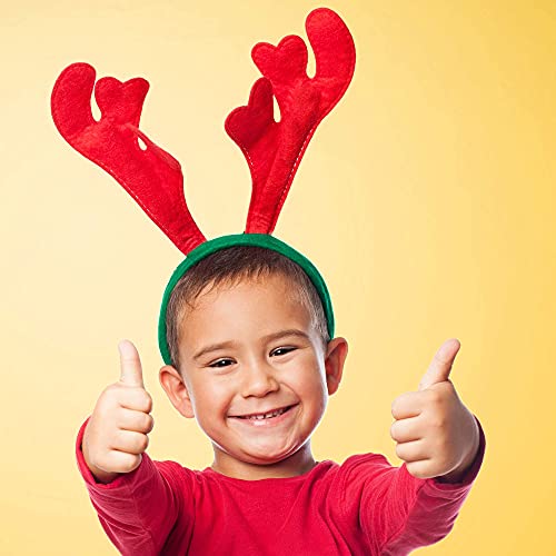 THE TWIDDLERS - 15 Haarreif Weihnachten, Rentier für Xmas, Erwachsene & Kinder - Geweih, Kostüm, Kopf Boppers, Weihnachtsverkleidung - 33 x 30cm