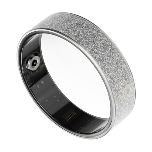 Smart Health Ring for Women Men Fitness Tracker with Heart Rate, Blood Oxygen, Blood Pressure, Sleep Monitoring, Step Counting, No Subscription Fee,IP68 Waterproof for iPhone and Android (Silver, 13)
