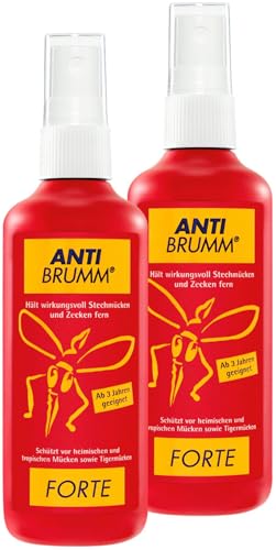 Anti Brumm Forte Pumpspray, 2 x 75 ml: Insekten-Repellent für effektiven Schutz gegen Mücken und Zecken, Mückenspray mit DEET