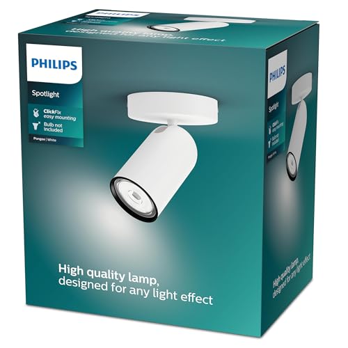 Philips myLiving PONGEE white LED Spot light - Punto de luz (Foco de superficie, GU10, 1 bombilla(s), LED, 220-240 V, Blanco)