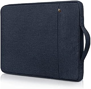 RAINYEAR 14 Inch Laptop Sleeve Protective Case Compatible with 14" Notebook Computer Chromebook, 14 MacBook A2442 Handbag with Handle Strap Front Pocket Briefcase Polyester Waterproof Bag,Navy Blue