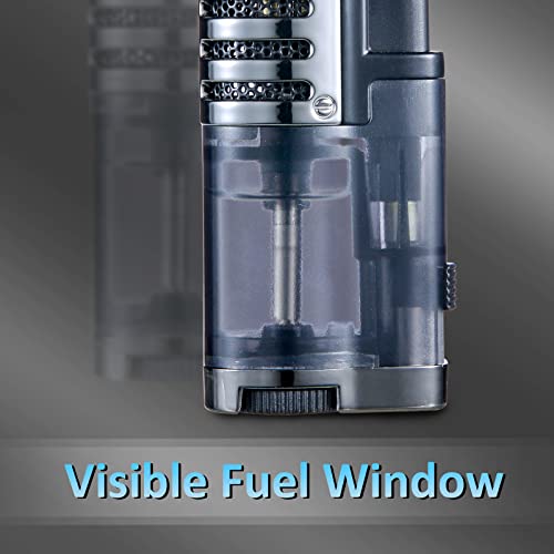 Zoocura Torch Lighter 2 Pack Triple Jet Flame Butane Torch Lighters Refillable Butane Gas Lighter Windproof Adjustable 3 Flame Lighter Gift For Christmas (Without Gas) #TOP3