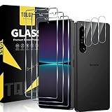 TQLGY 3 Pack Screen Protector for Sony Xperia 1 IV with 3 Pack Camera Lens Protector, Tempered Glass