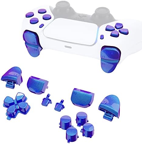 eXtremeRate Wymiana D-pad R1 L1 R2 L2 Wyzwalacze Opcje Udostępniania Przyciski Twarzy dla ps5 controller, Niestandardowe Przyciski Pełnego Zestawu Zestawy Naprawcze - Miętowo Zielony