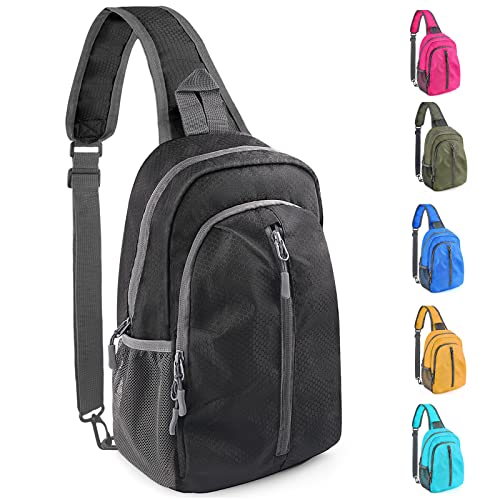 Easyfun Sling Bag Lightweight Crossbody Sling Backpack For Women Men Large Shoulder Chest Bag Daypack For Hiking Traveling #TOP8