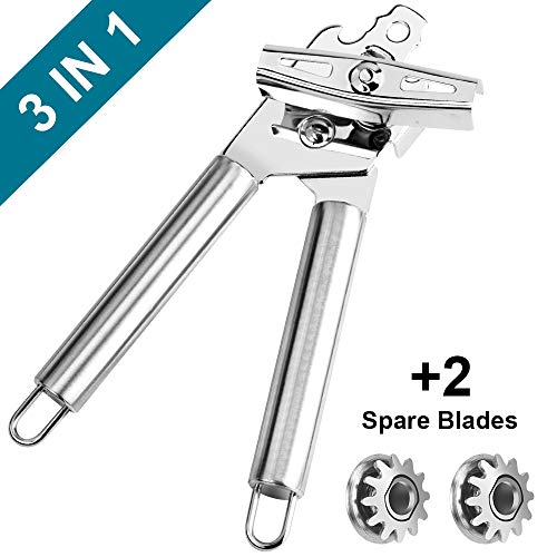 Can Opener Manual, Professional Food-Safe Stainless Steel Can Opener, Easy to Use