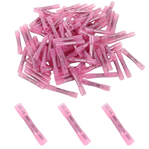 Connecteurs thermorétractables étanches AWG22-16 par 100 avec cuivre rouge de 0.8mm