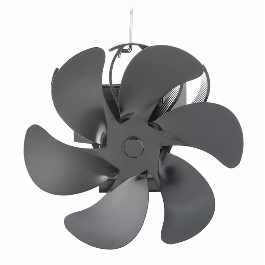 Ventilador eficiente para hogar, 6 aspas para estufa de leña, pellets de, distribución de calor, chimenea silenciosa