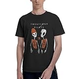 Twenty One Music Pilots Mens and Women's Music Fans Touring Shirts Casual Cotton Short Sleeve T Shirts Topsblack Medium