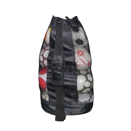 Image of SAS SPORTS Football Carry Bag (10-12 Balls) - 2 Strips (Black)