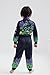 Monster Jam Grave Digger Toddler Boys French Terry Racing Zip Up Coverall Black/Purple 4T