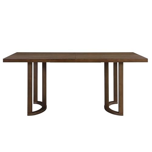 Christopher Knight Home Evat 69 Inch Dining Table for 6 People, Modern Kitchen Table with U-Shaped Legs, Wooden Rectangular Farmhouse Dinner Furniture for Dining Room, Home Office, Walnut by Christopher Knight Home - Image 2