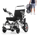 VFDC Elektrischer Rollstuhl, Elektrorollstuhl Faltbar Leicht, Rollstuhl Elektrisch Faltbar 500w Radnabenmotor, 15km/h, 12a Lithium Akku, 15km Reichweite