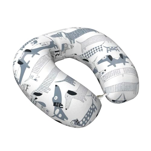Almohada de poliéster negra ajustable para viaje miniatura 2