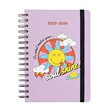 Agenda escolar 2023 2024 Smiley - Agenda 2023 2024 semana vista - Agenda A5 │ Vuelta al cole material escolar - Producto con licencia oficial